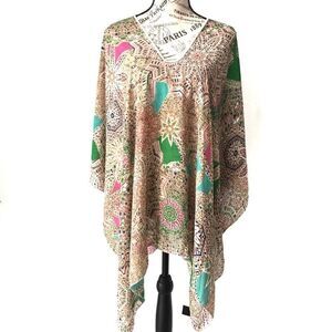 Unmarked Printed Beach Cover-Up in One Size